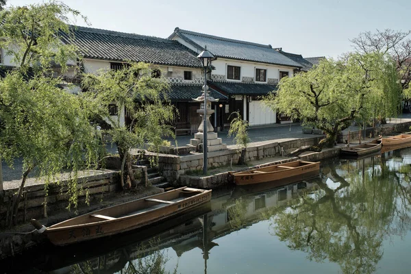 Een Prachtig Uitzicht Huizen Aan Het Water Kurashiki Japan — Stockfoto