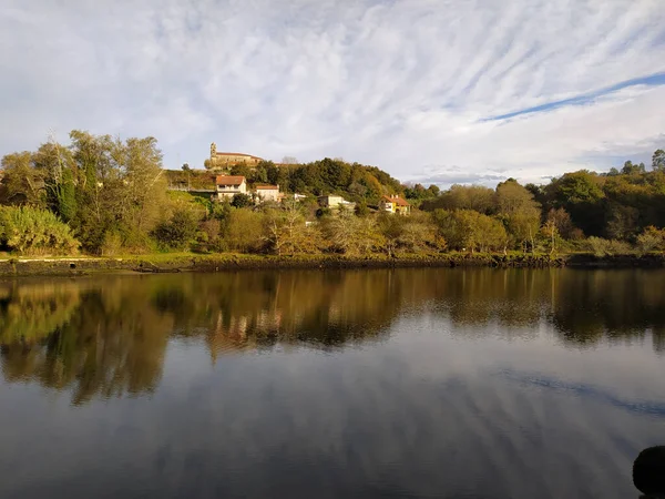 Primer Plano Árboles Reflejados Lago — Foto de Stock