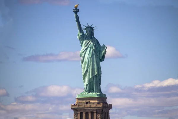 Uma Foto Close Estátua Liberdade Nova York — Fotografia de Stock