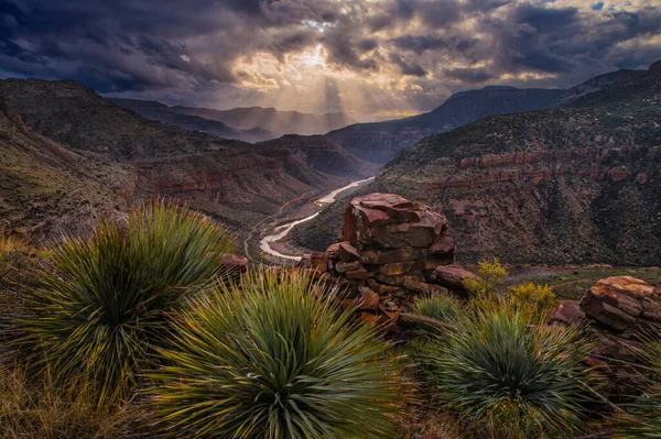Colpo Ipnotizzante Dei Paesaggi Incredibili Cebeque Creek Arizona — Foto Stock