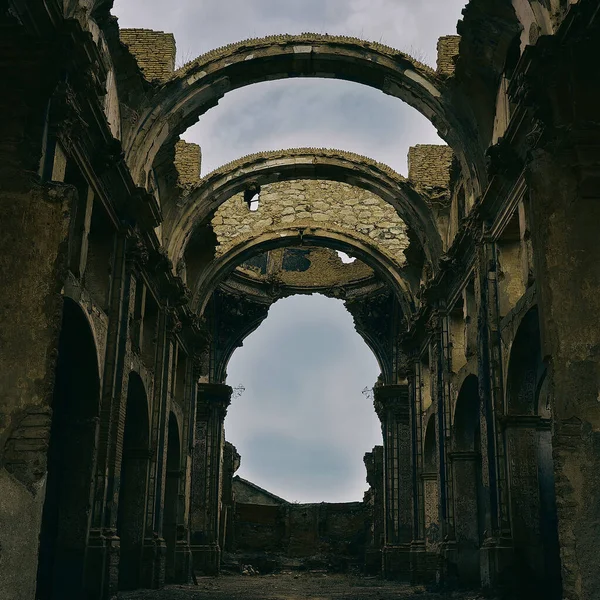 Belchite Kasabasındaki Savaş Bombardımanı Kalıntıları — Stok fotoğraf