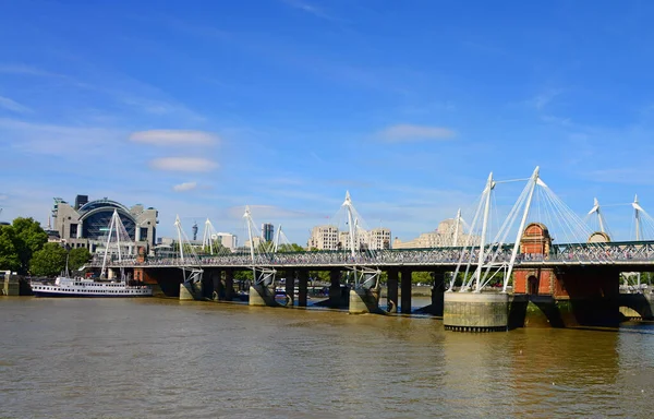 Londres Reino Unido Agosto 2015 Western Golden Jubilee Bridge Rio — Fotografia de Stock