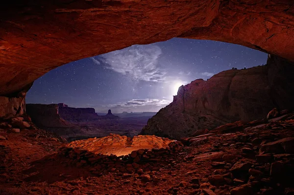 Beau Cliché False Kiva Dans Parc National Des Canyonlands Utah — Photo