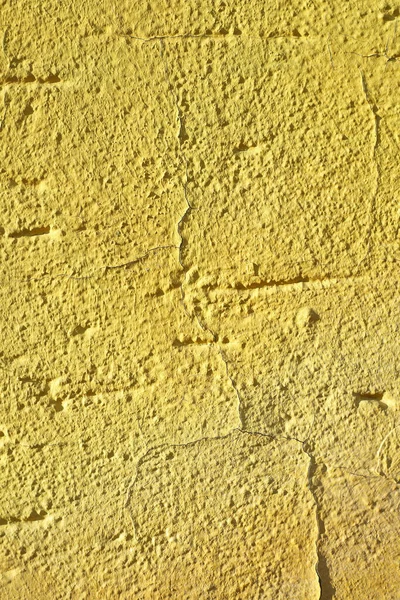 Pionowe Ujęcie Żółtego Surowca Kamienna Ściana — Zdjęcie stockowe