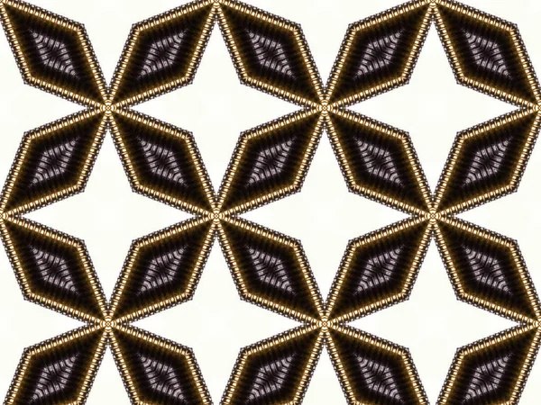 Zökkenőmentes Csillag Minta Fehér Fekete Arany Díszek Textúra — Stock Fotó