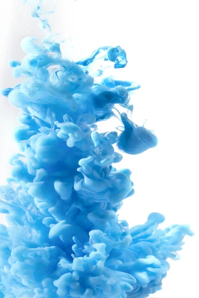 Disparo Vertical Tinta Azul Agua — Foto de Stock