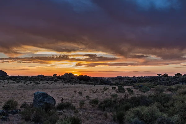 Чудовий Захід Сонця Природній Території Марруекоса Іспанія — стокове фото
