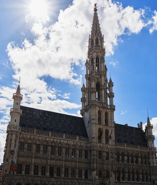 Plano Vertical Del Ayuntamiento Bruselas Bruselas Bélgica — Foto de Stock