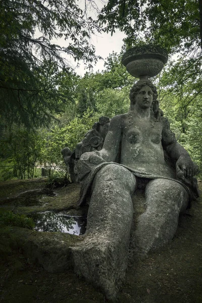 Escultura Gigante Perséfone Nos Famosos Jardins Bomarzo Viterbo Itália — Fotografia de Stock
