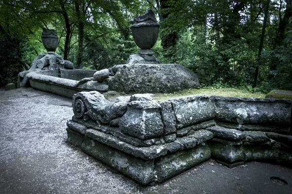 Canavarlar Parkı Nın Içinden Manzara Bomarzo Viterbo Talya — Stok fotoğraf