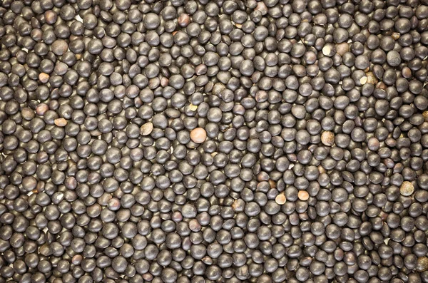 Closeup Shot Black Lentils — Stock Photo, Image