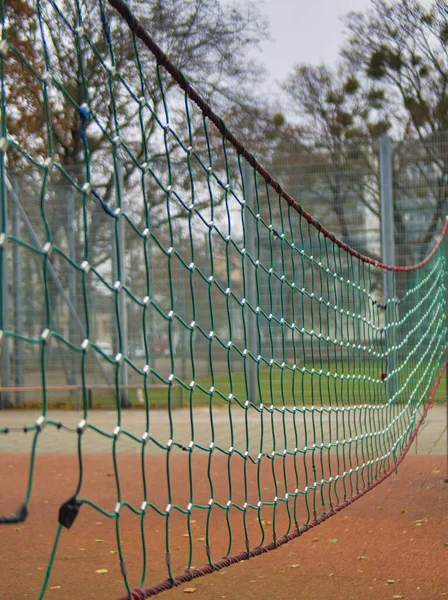 Ett Vertikalt Skott Ett Vollayballnät — Stockfoto