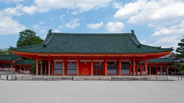 Прекрасний Знімок Імператорського Палацу Кіото Під Хмарним Небом — стокове фото