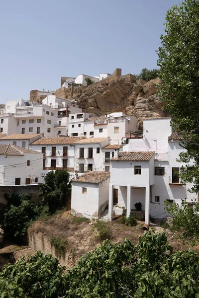 Una Splendida Vista Sulla Città Setenil Las Bodegas Andalusia Spagna — Foto Stock