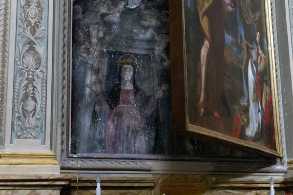 Розмаїття Прекрасного Інтер Єру Церкви Вітербо Собор Лаціо Італія — стокове фото