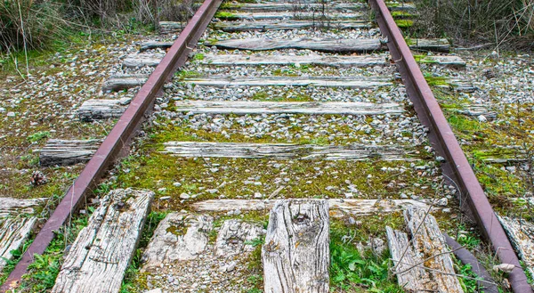 Eine Aufnahme Einer Alten Eisenbahn Der Laguna Duero Spanien — Stockfoto