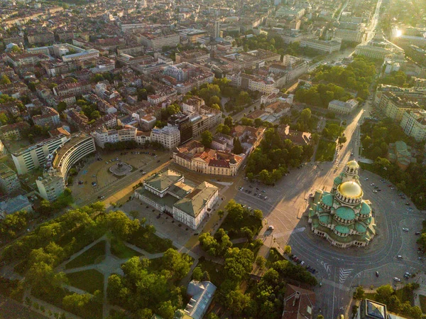 Zdjęcie Lotnicze Budynków Domów Pięknym Mieście — Zdjęcie stockowe