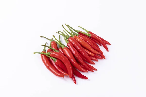 Fresh Chili Peppers Isolated White Background — Stock Photo, Image