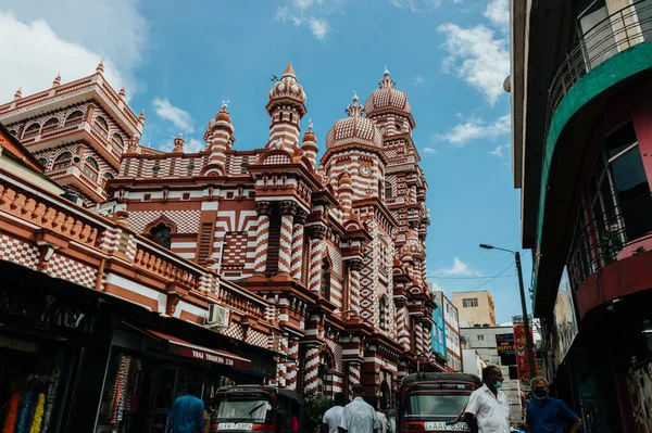 Une Vue Sur Mosquée Jami Alfar Colombo Sri Lanka Sur — Photo