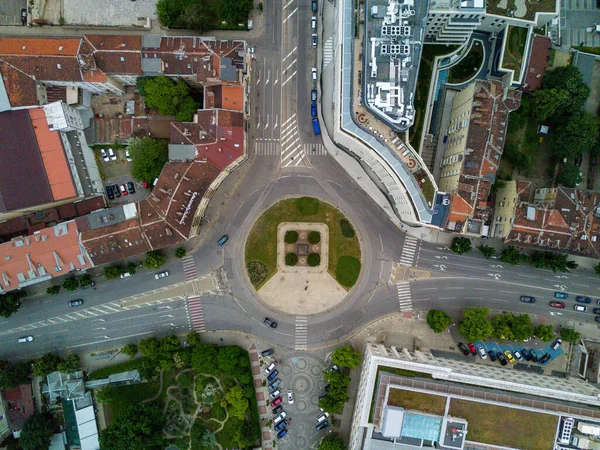 Luftaufnahme Der Gebäude Rund Den Stadtplatz — Stockfoto