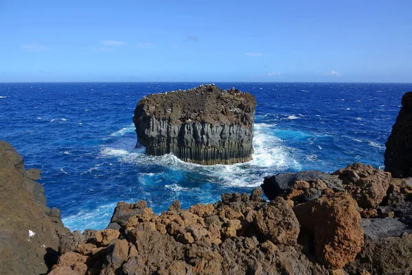 Disparo Gran Roca Basalto Vulcanica Hierro Islas Canarias — Foto de Stock