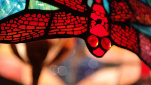 stock image A closeup shot of colorful stained glass pattern