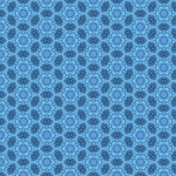 Fundo Azul Abstrato Com Belos Padrões Florais — Fotografia de Stock