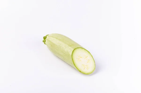 Zucchini Isolerad Vit Bakgrund — Stockfoto