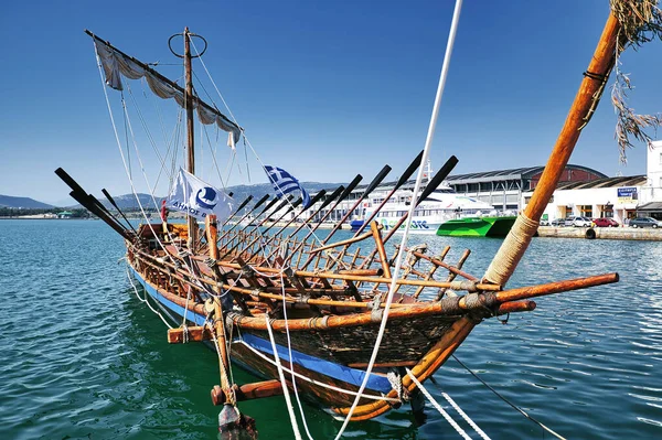 Volos Stad Grekland Det Mytomspunna Skeppet Argo Replika Hamnen Volos — Stockfoto