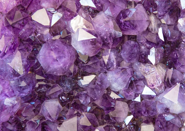 Eine Nahaufnahme Des Amethyst Textur Hintergrunds — Stockfoto