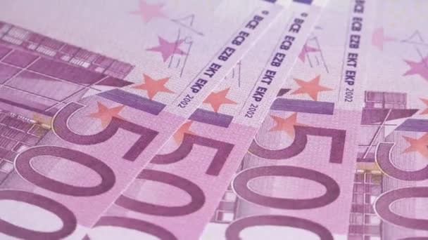 50ユーロ紙幣の閉鎖 — ストック動画