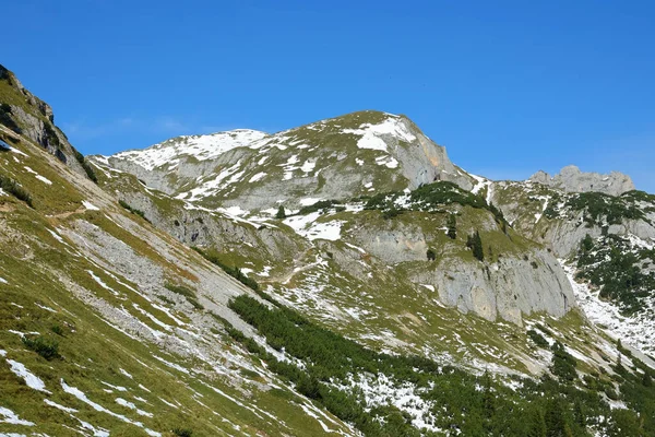 Een Betoverend Uitzicht Besneeuwde Rofan Bergen Oostenrijk — Stockfoto