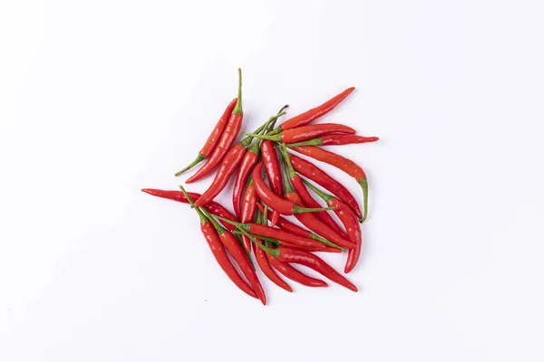 Fresh Chili Peppers Isolated White Background — Stock Photo, Image