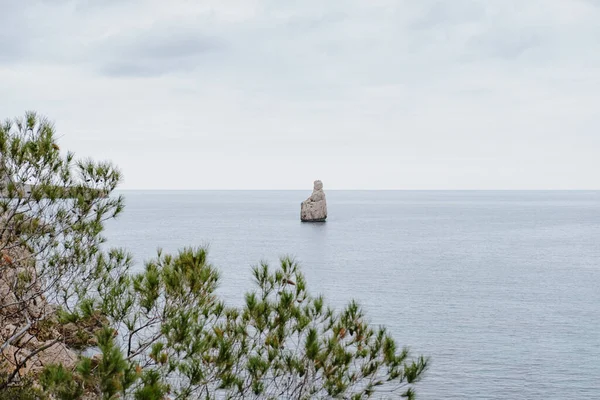 Una Hermosa Playa Cala Benirras Ibiza España — Foto de Stock