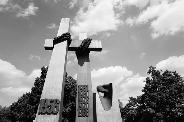 Poznan Poland May 2017 1956 Monument City Center Monochrome Tones — Stock Photo, Image