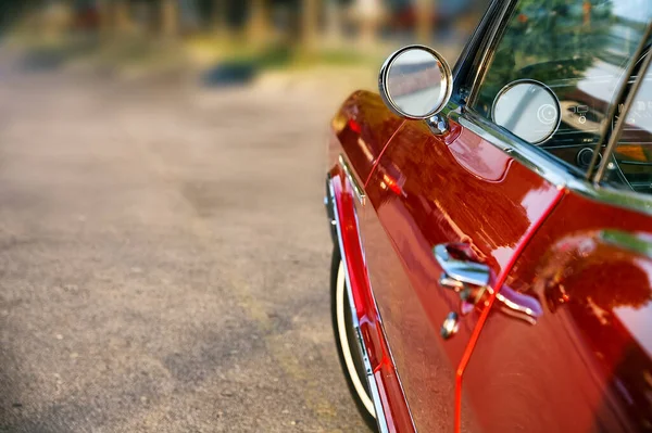 Selective Focus Shot Red Vintage Car — Stock Photo, Image