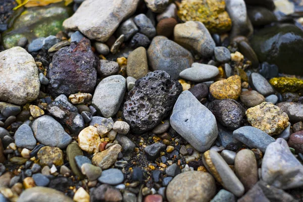 Närbild Småsten Stranden Textur För Tapeter Eller Bakgrund — Stockfoto