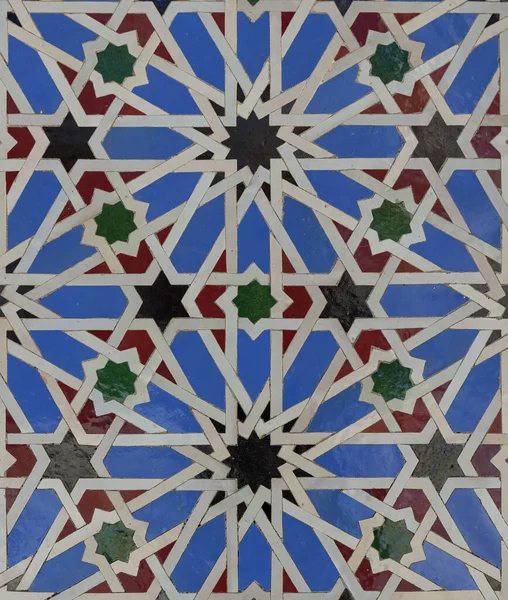 Betegelde Muur Oosterse Stijl Alhambra Paleis Van Granada Andalusië Spanje — Stockfoto