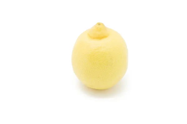Sebuah Foto Closeup Lemon Diisolasi Pada Latar Belakang Putih — Stok Foto