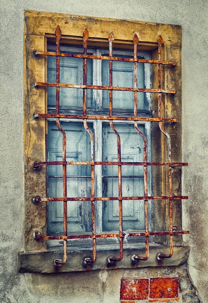 Plan Vertical Une Vieille Fenêtre Rustique — Photo
