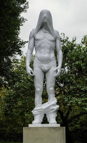 Londres Reino Unido Octubre 2014 Escultura Hombre Desnudo Reza Aramesh — Foto de Stock