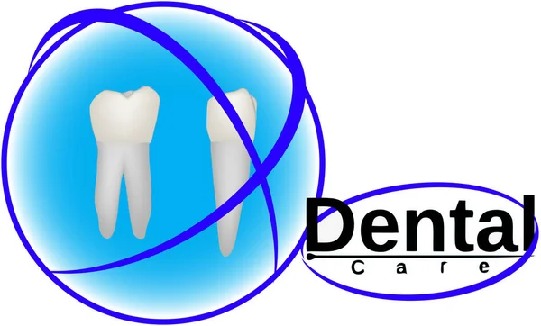 Uma Ilustração Dos Dentes Cuidados Dentários Fundo Branco — Fotografia de Stock