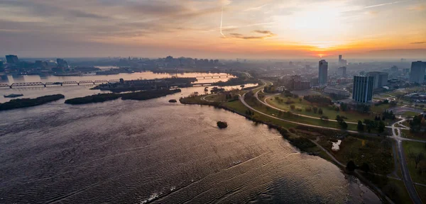 Sol Nascendo Sobre Cidade Ottawa Rio Ontário Canadá — Fotografia de Stock