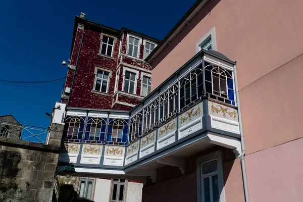 Plan Angle Bas Des Immeubles Appartements Avec Balcons — Photo