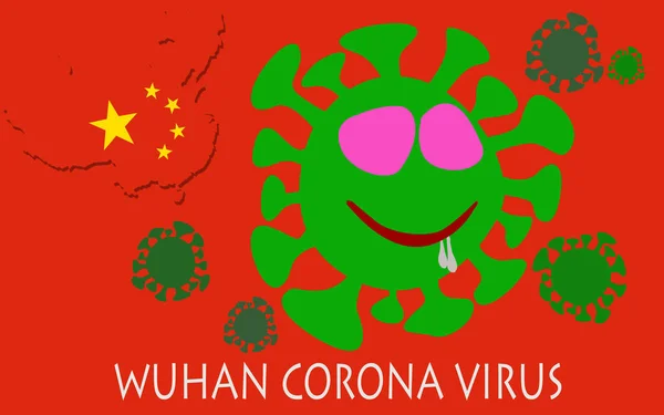 Rendu Concept Wuhan Coronavirus 2019 Ncov Une Épidémie Survient Wuhan — Photo