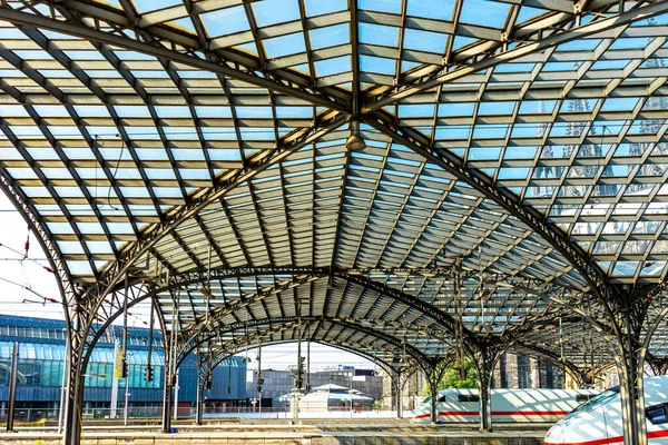 Arquitetura Antiga Estação Ferroviária Histórica Colônia Alemanha — Fotografia de Stock