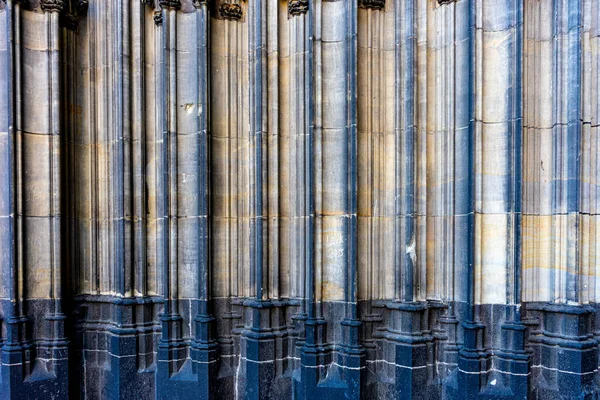 Uma Antiga Catedral Histórica Colônia Detalhes Parede Exterior Alemanha — Fotografia de Stock