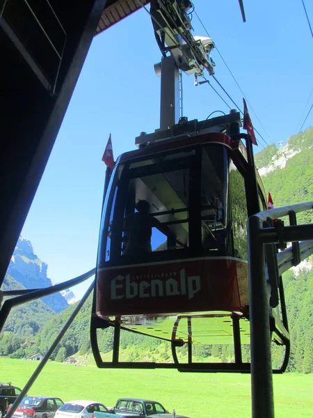 Wasserauen Switzerland Nov 2020 Ebenalp Luftseilbahn Appenzell Cabin Rising Ebenalp — Zdjęcie stockowe