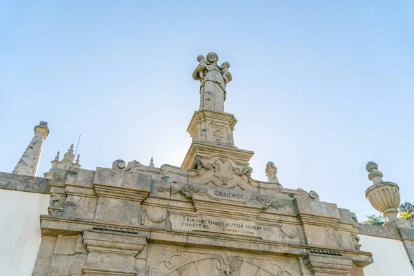 Uma Foto Baixo Ângulo Famoso Bom Jesus Monte Braga Portugal — Fotografia de Stock