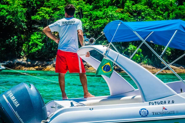 Ilha Grande Brasil Febrero 2016 Paseo Barco Por Ilha Grande — Foto de Stock